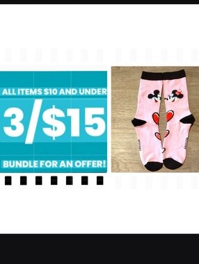 🆕DISNEY❣️Adult Socks Sz 9-11 NWT